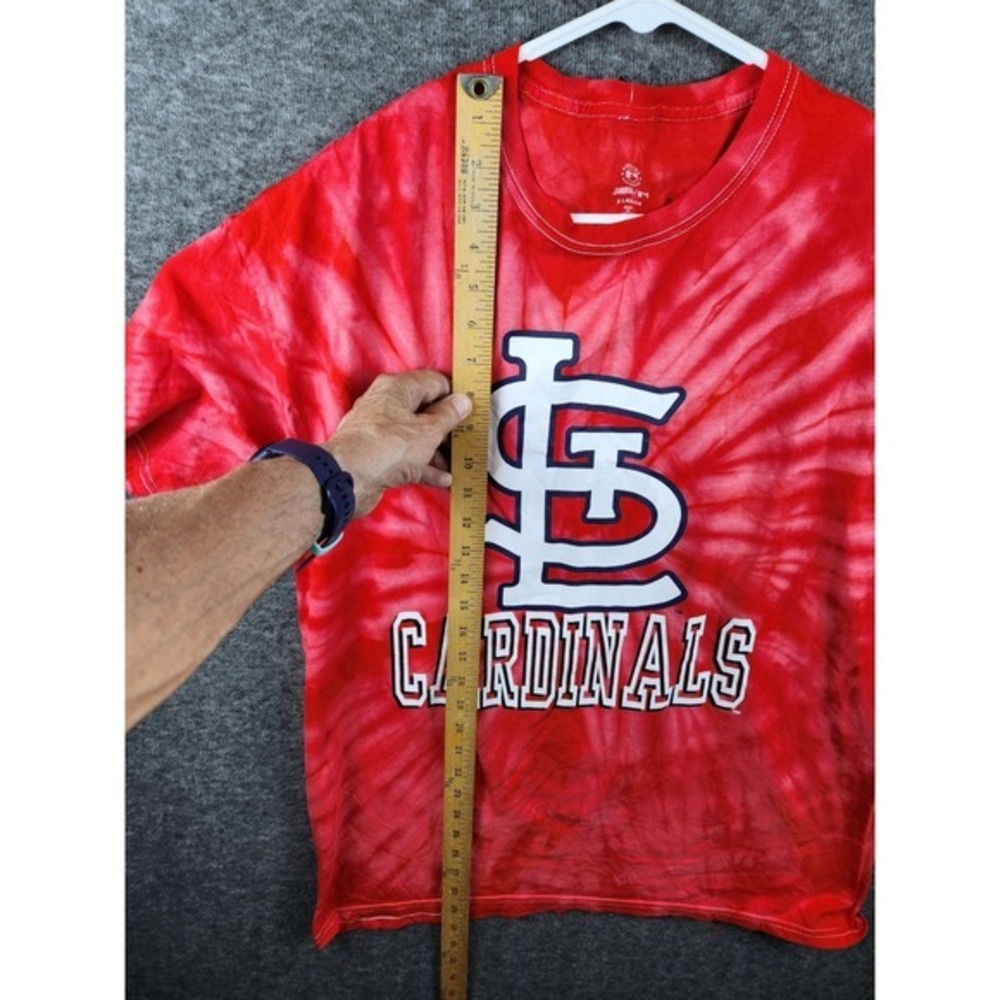 St Louis Cardinals MLB T Shirt XL Red Tie Dye Baseball Graphic Tee - Picture 7 of 9